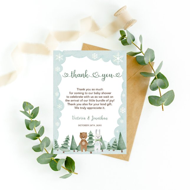 Djursnowflake Winter Baby Shower Tack för ditt kor (Skapare uppladdad)