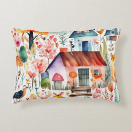 Djurstallar i centrala blommigten prydnadskudde