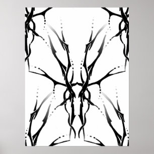 Djurstammen tatuering design för hjärnskål Digital Poster