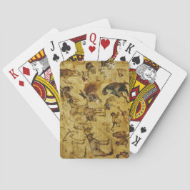 Djurstudier: Donkey, apa, katter och Hundar Casinokort