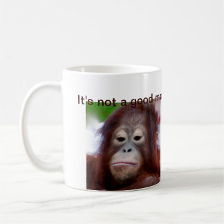 Djurt ansikte för Grumpy Orangutan Kaffemugg