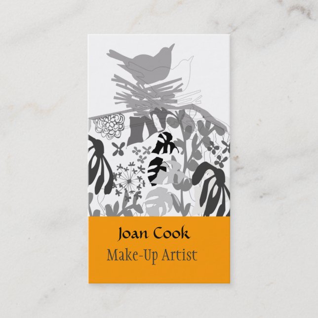 Djurt landskap för moderiktig fågelhändelsePlanner Visitkort (Framsida)