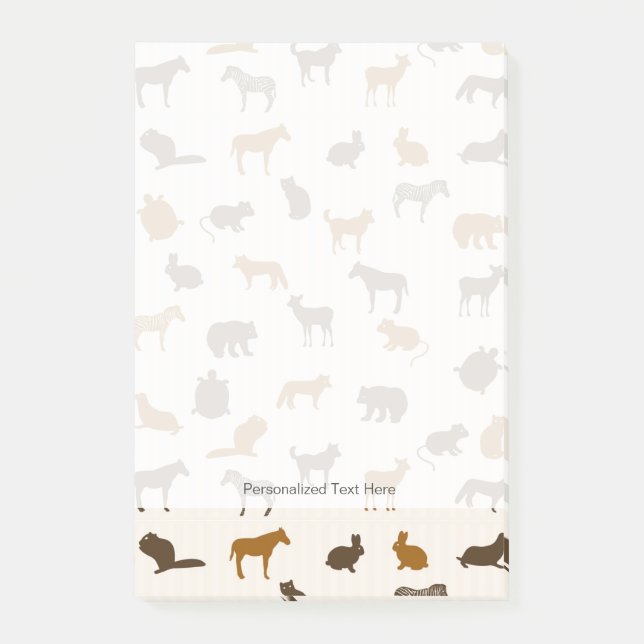 Djurt mönster 1 post-it block (Framsida)