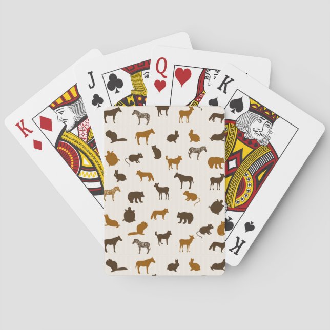Djurt mönster 1 spel kort (Baksidan)