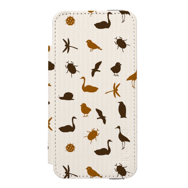 Djurt mönster 2 incipio iPhone wallet skal (Folio Framsidan)