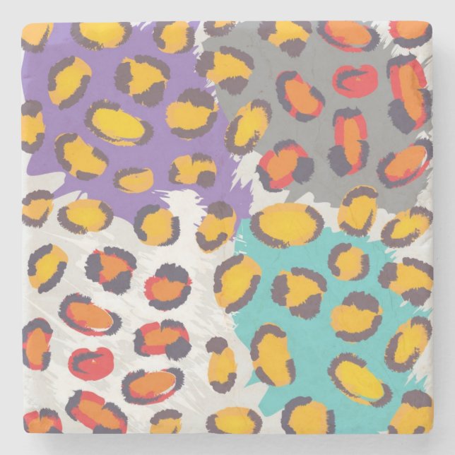 Djurt mönster för djurliv underlägg sten (Framsidan)