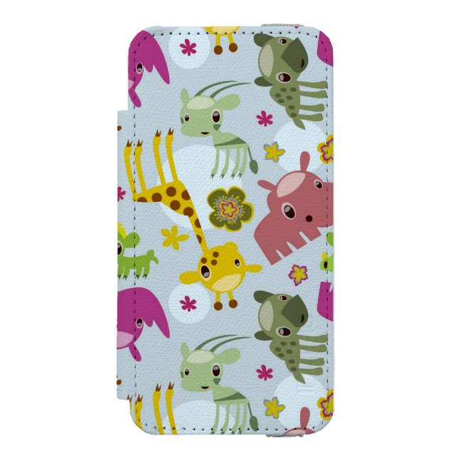 djurt safarimönster incipio iPhone wallet skal (Folio Framsidan)
