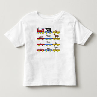 Djurt tåg för lantgård t-shirt