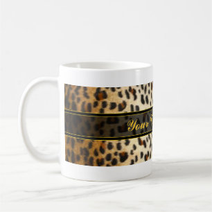 Djurt tryck för CheetahLeopardFaux Kaffemugg