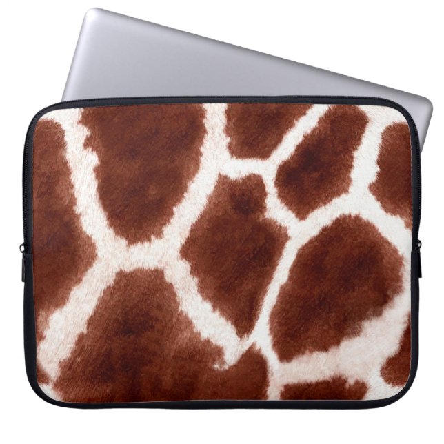 Djurt tryck för giraffmönster laptop sleeve (Framsidan)