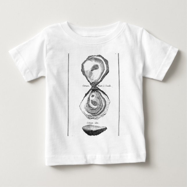 Djurt tryck för vintageostron tee (Framsida)