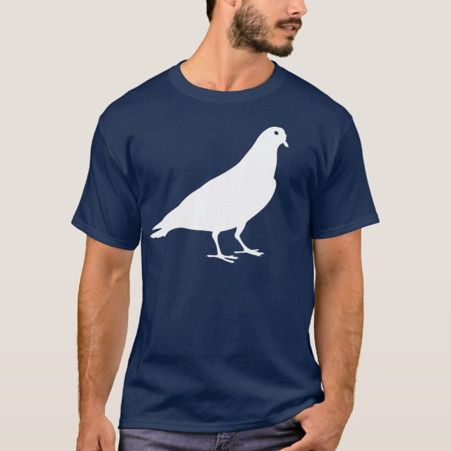 Djurt tryck för vitduva t-shirt (Framsida)