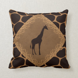 Djurt tryck med giraffet kudde