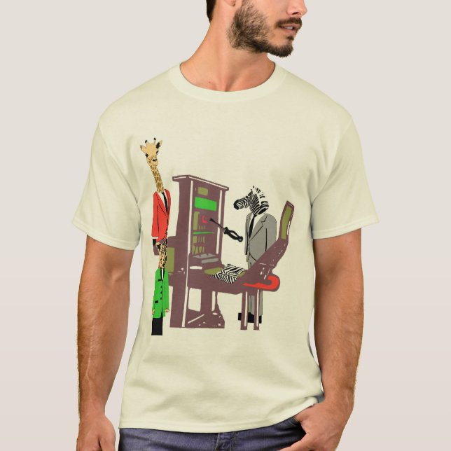 Djurt tryck t-shirt (Framsida)