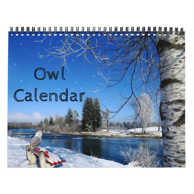 Djurt Uggla Bird Life Office Hemort Destiny's Dest Kalender (Omslag)
