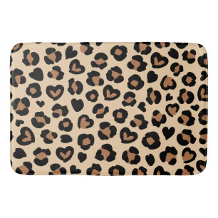 Djurtryck, Bleopard, Cheetah Spots, Hearts Badrumsmatta