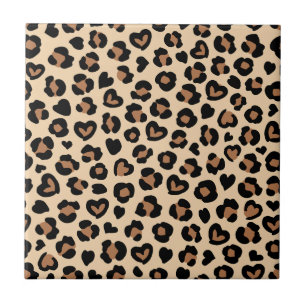 Djurtryck, Bleopard, Cheetah Spots, Hearts Kakelplatta