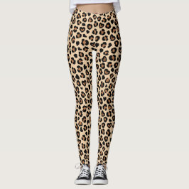 Djurtryck, Bleopard, Cheetah Spots, Hearts Leggings