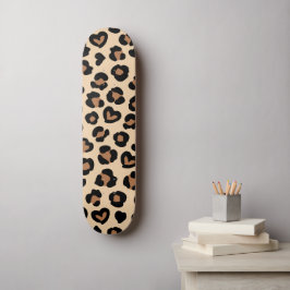Djurtryck, Bleopard, Cheetah Spots, Hearts Mini Skateboard Bräda 18,5 Cm