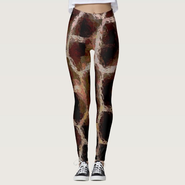 Djurtryck Brun Leggings (Framsida)
