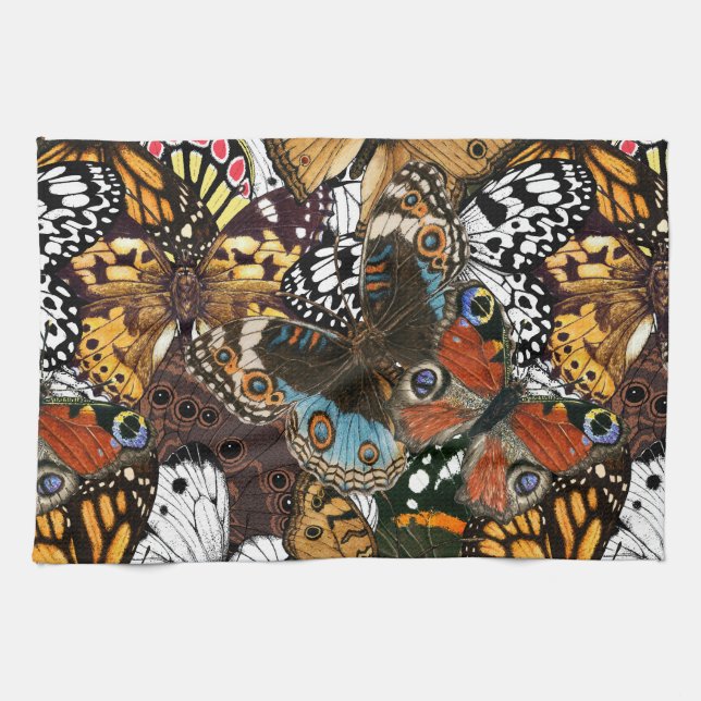 Djurtryck. Butterfly vingar Kökshandduk (Horisontell)