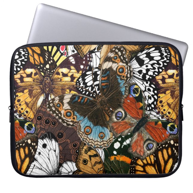 Djurtryck. Butterfly vingar Laptop Fodral (Framsidan)