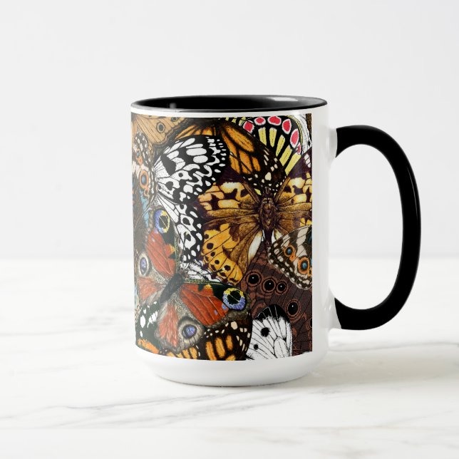 Djurtryck. Butterfly vingar Mugg (Höger)