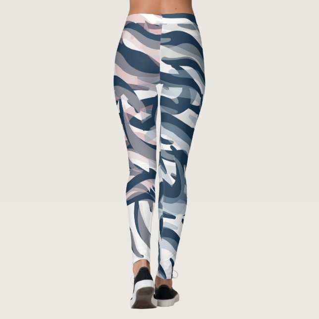 Djurtryck i flotta och vattenfärg leggings (Baksida)