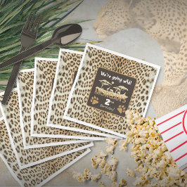 Djurtryck Leopard Födelsedag Pappersservett