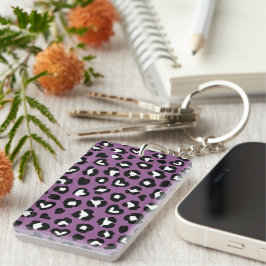 Djurtryck, Lila Leopard, Cheetah Spots, Heart