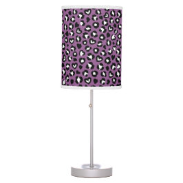 Djurtryck, Lila Leopard, Cheetah Spots, Heart