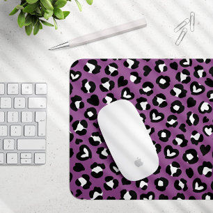 Djurtryck, Lila Leopard, Cheetah Spots, Heart Musmatta