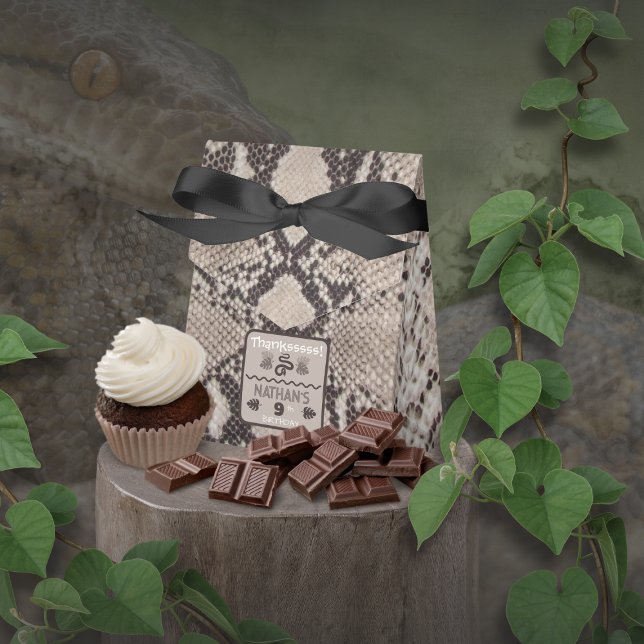 Djurtryck Orm Beige Födelsedag Presentaskar (Skapare uppladdad)