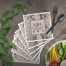 Djurtryck Orm Födelsedag Pappersservett