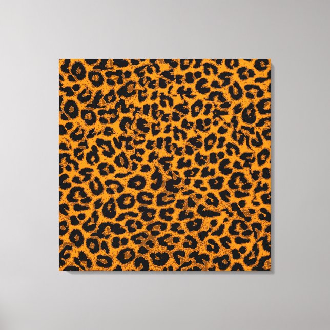 Djurtryck Päls av leopard (Gult och svart) Canvastryck (Framsida)
