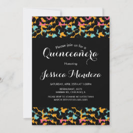 Djurtryck Quinceañera Sweet 16-inbjudan Inbjudningar