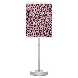 Djurtryck, Rosa Leopard, Cheetah Spots, Hearts