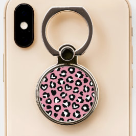Djurtryck, Rosa Leopard, Cheetah Spots, Hearts