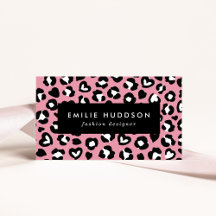 Djurtryck, Rosa Leopard, Cheetah Spots, Hearts