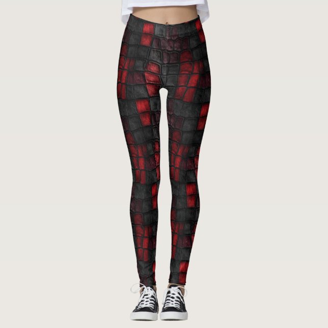Djurtryck Tema Damkläder Träning  Leggings (Framsida)
