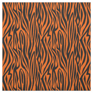 djurtryck tiger ränder vild orange tyg