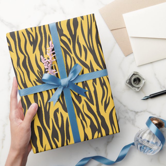 Djurtryck Tigertryck Vilda djur Safari tema Presentpapper (Gifting)