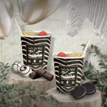 Djurtryck Zebra Födelsedag Pappersmugg