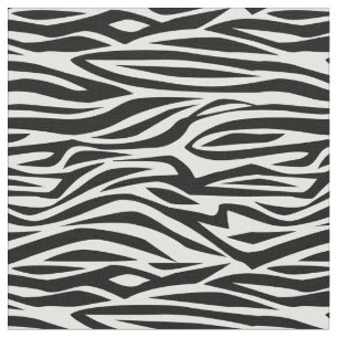 djurtryck zebra ränder vild svart vit tyg