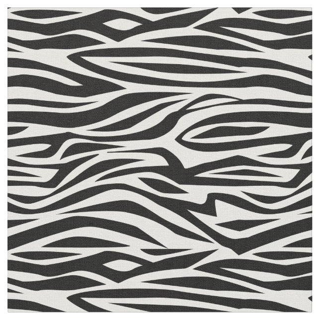 djurtryck zebra ränder vild svart vit tyg (Närbild)