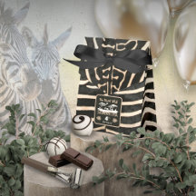 Djurtryck Zebrafödelsedagspresentlåda