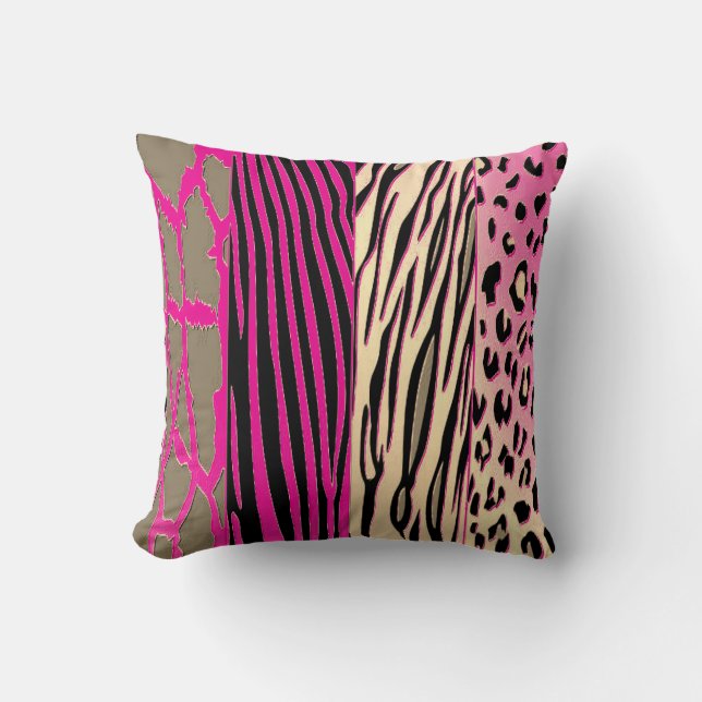 Djurtryckt Zebra Rand Pillow Kudde (Framsida)