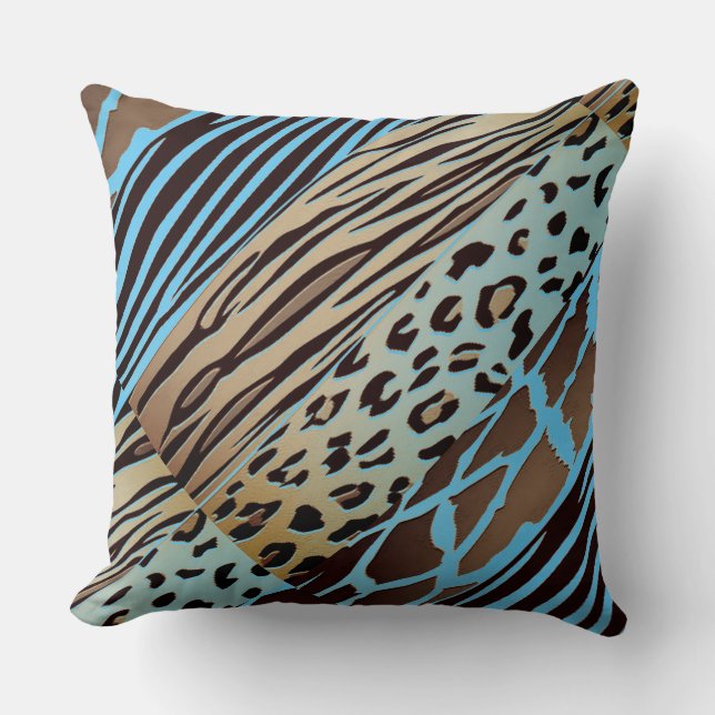 Djurtryckt Zebra Rand Pillow Kudde (Framsida)