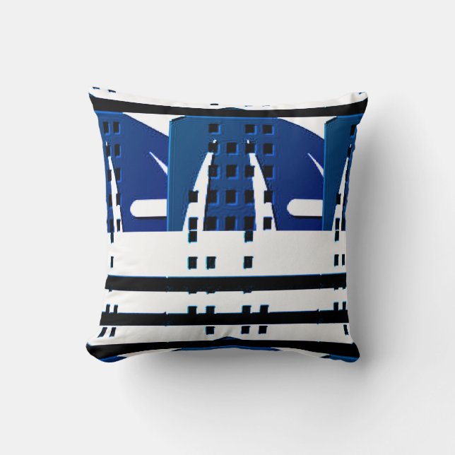 Djurtryckt Zebra Rand Pillow Kudde (Framsida)