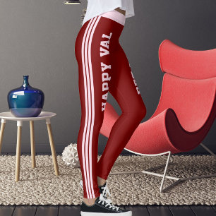 Djuruppfödare Glad Alla Hjärtans Dag Röd Anpassad Leggings